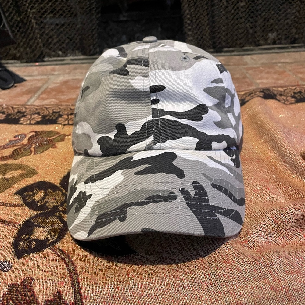 COPY - Curved brim Adjustable Camoflauge Grey Baseball Cap